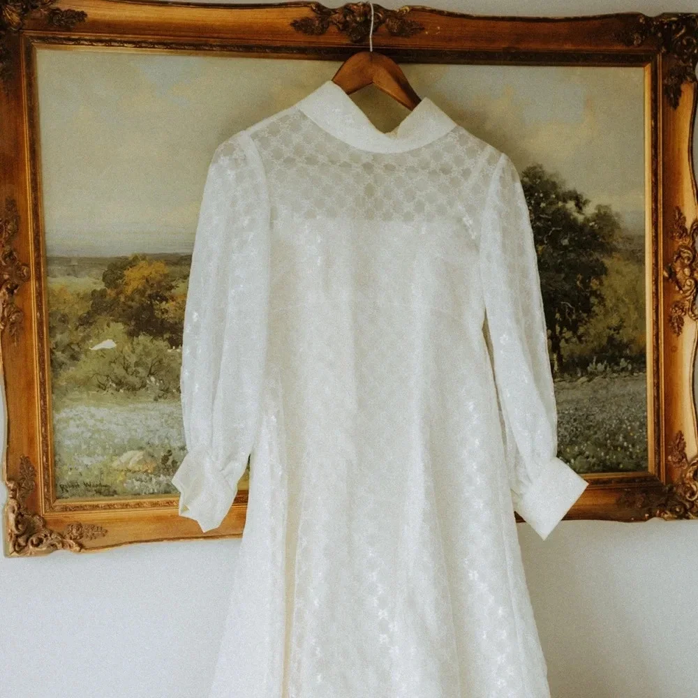 1960s handmade vogue pattern and wedding dress - Picture 3 of 15